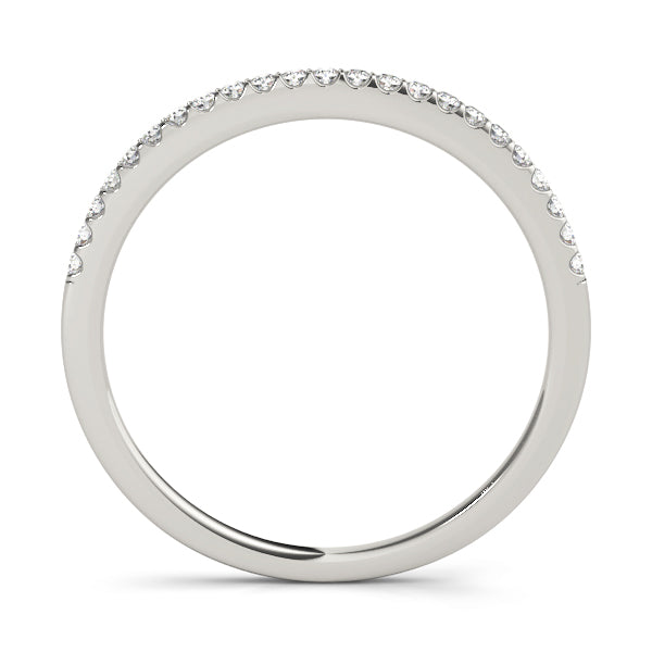 Prong Set Half Eternity Ring in Gold & Platinum