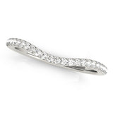 Curved Half Eternity Ring in Gold & Platinum
