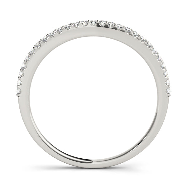 Prong Set Half Eternity Ring in Gold & Platinum