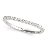 Prong Set Half Eternity Ring in Gold & Platinum