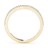Curved Bands Half Eternity Ring in Gold & Platinum