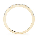 Single Row Curved Half Eternity Ring in Gold & Platinum