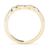 Curved Half Eternity Ring in Gold & Platinum
