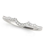 Curved Half Eternity Ring in Gold & Platinum