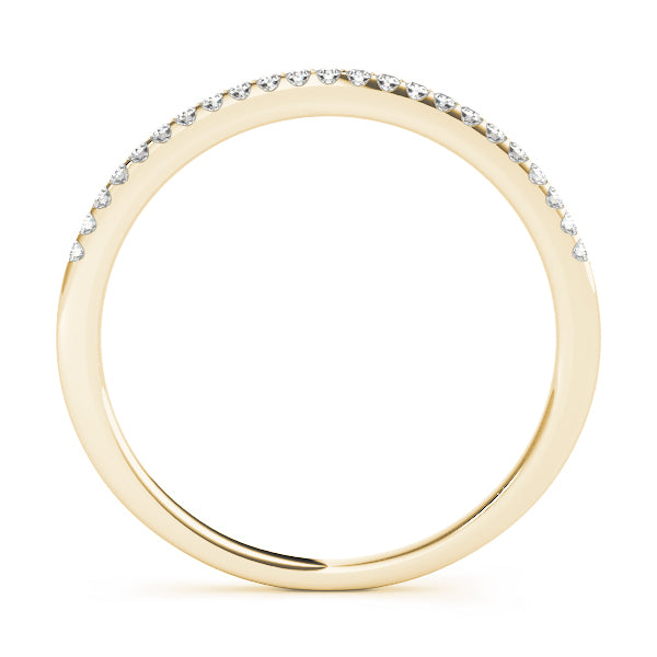 Prong Set Diamond Half Eternity Ring in Gold & Platinum
