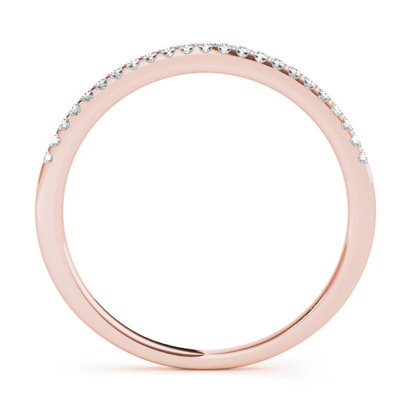 Prong Set Diamond Half Eternity Ring in Gold & Platinum