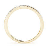 Prong Set Diamond Half Eternity Ring in Gold & Platinum