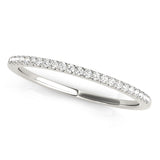 Prong Set Diamond Half Eternity Ring in Gold & Platinum