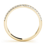 Pave Half Eternity Ring in Gold & Platinum