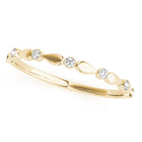 Bezel Set Half Eternity Ring in Gold & Platinum