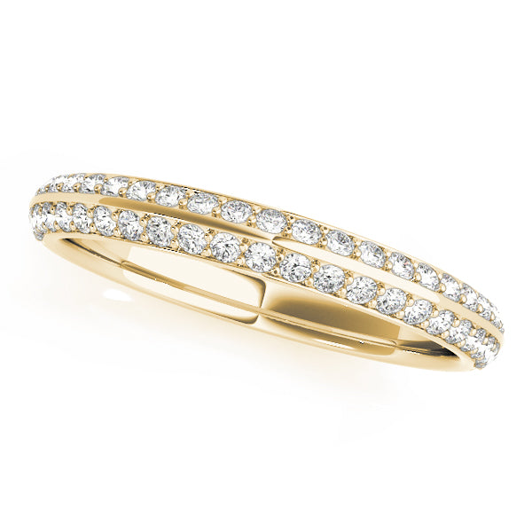 Prong Set Half Eternity Ring in Gold & Platinum