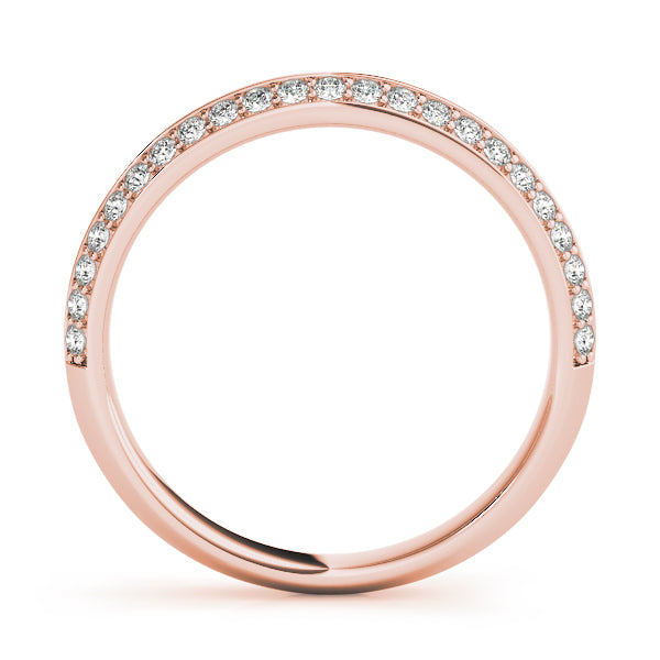 Prong Set Half Eternity Ring in Gold & Platinum