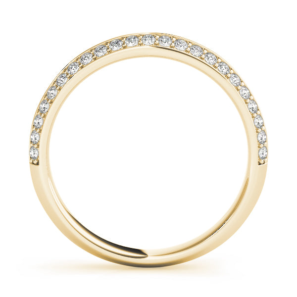 Prong Set Half Eternity Ring in Gold & Platinum