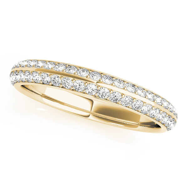 Prong Set Half Eternity Ring in Gold & Platinum