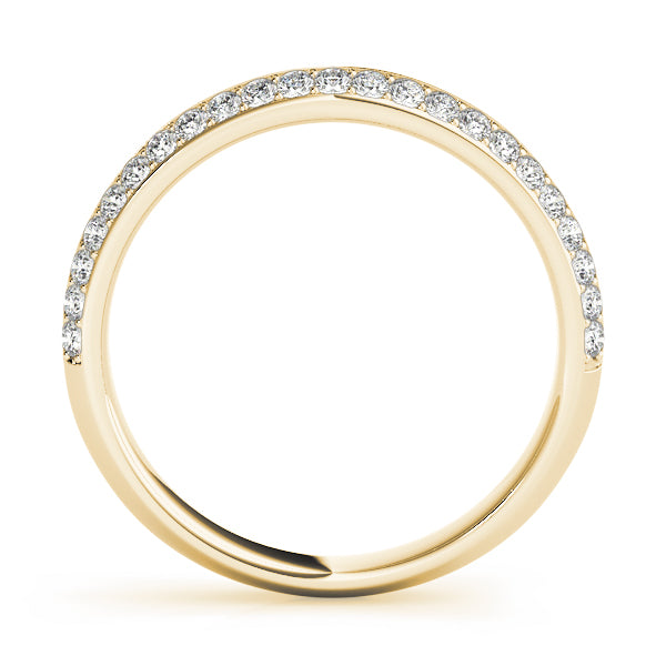 Prong Set Half Eternity Ring in Gold & Platinum