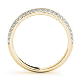 Prong Set Half Eternity Ring in Gold & Platinum
