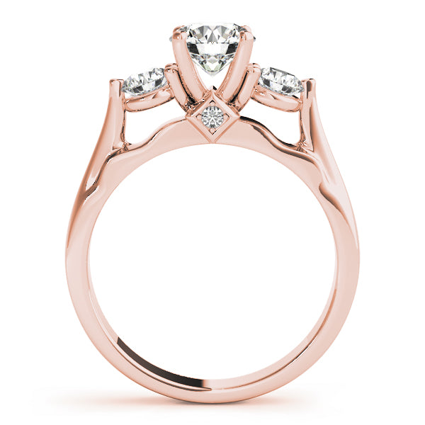 Three Stone Lab-Grown Diamond Prong Setting Engagement Ring