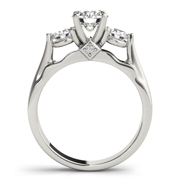 Three Stone Lab-Grown Diamond Prong Setting Engagement Ring