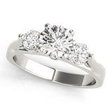 Three Stone Lab-Grown Diamond Prong Setting Engagement Ring