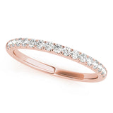 Split Prong Half Eternity Ring in Gold & Platinum