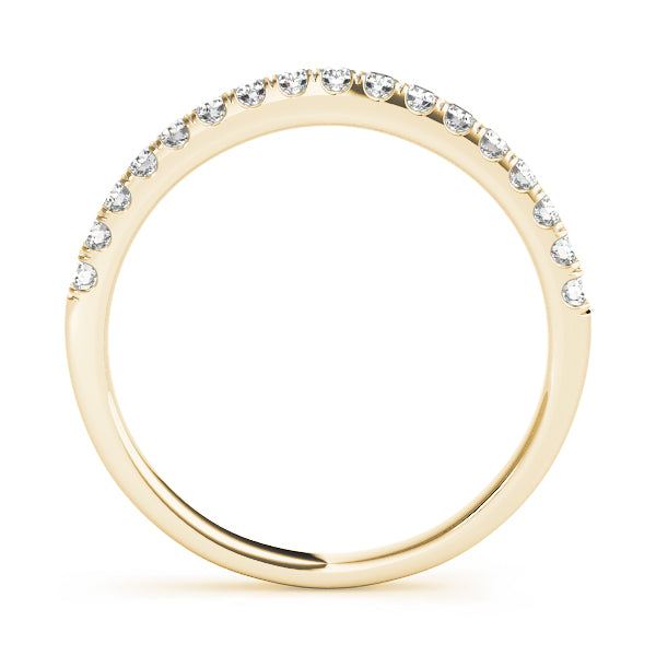 Split Prong Half Eternity Ring in Gold & Platinum