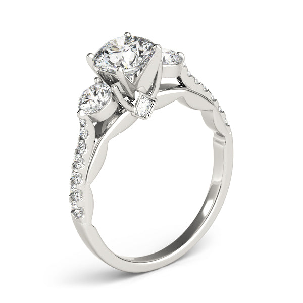 Diamond ring with a white background