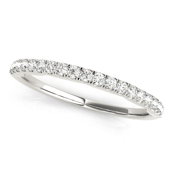 Prong Set Half Eternity Ring in Gold & Platinum