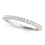 Prong Set Half Eternity Ring in Gold & Platinum