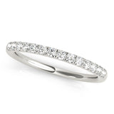 Straight Split Prong Half Eternity Ring in Gold & Platinum