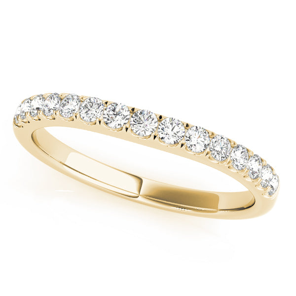 Split-Prong Half Eternity Ring in Gold & Platinum