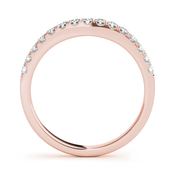 Split-Prong Half Eternity Ring in Gold & Platinum
