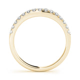 Split-Prong Half Eternity Ring in Gold & Platinum