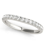Split-Prong Half Eternity Ring in Gold & Platinum