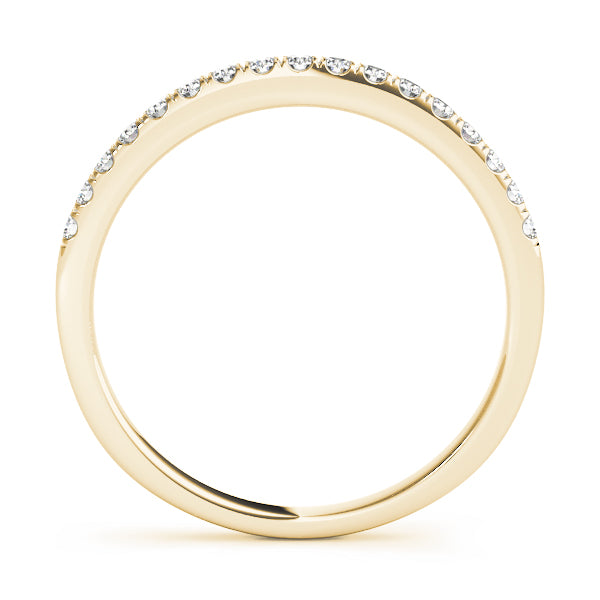 Prong Set Half Eternity Ring in Gold & Platinum