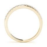 Prong Set Half Eternity Ring in Gold & Platinum