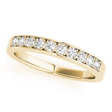 Prong in Channel Half Eternity Ring in Gold & Platinum