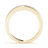 Prong in Channel Half Eternity Ring in Gold & Platinum