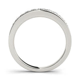 Prong in Channel Half Eternity Ring in Gold & Platinum
