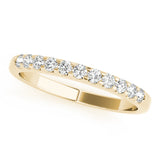 Shared Prong Wedding Half Eternity Ring in Gold & Platinum