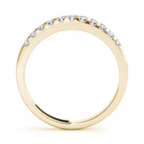 Shared Prong Wedding Half Eternity Ring in Gold & Platinum