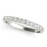 Shared Prong Wedding Half Eternity Ring in Gold & Platinum