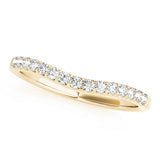 Curved Bands Half Eternity Ring in Gold & Platinum