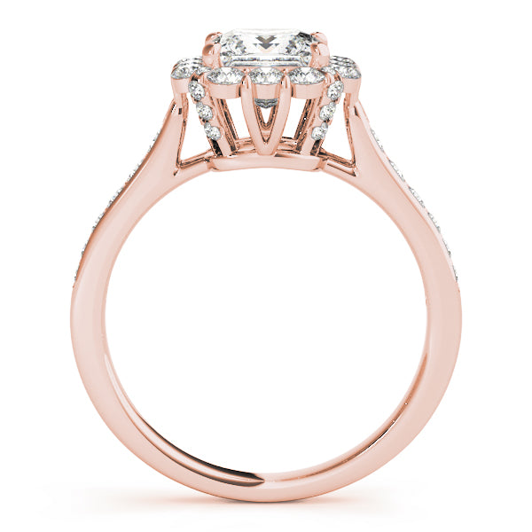 Radiant Halo Princess Diamond Engagement Ring — 9K/18K Gold & Platinum