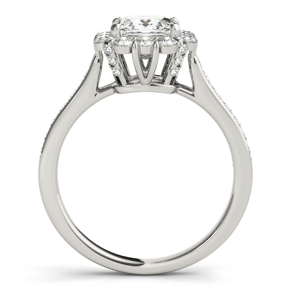 Radiant Halo Princess Diamond Engagement Ring — 9K/18K Gold & Platinum