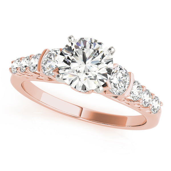 Brilliant Prong-Set Round Diamond Engagement Ring — 9K/18K Gold & Platinum