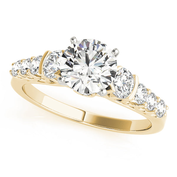 Brilliant Prong-Set Round Diamond Engagement Ring — 9K/18K Gold & Platinum