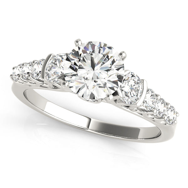 Brilliant Prong-Set Round Diamond Engagement Ring — 9K/18K Gold & Platinum