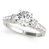 Brilliant Prong-Set Round Diamond Engagement Ring — 9K/18K Gold & Platinum
