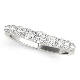 Trellis Curved Half Eternity Ring in Gold & Platinum