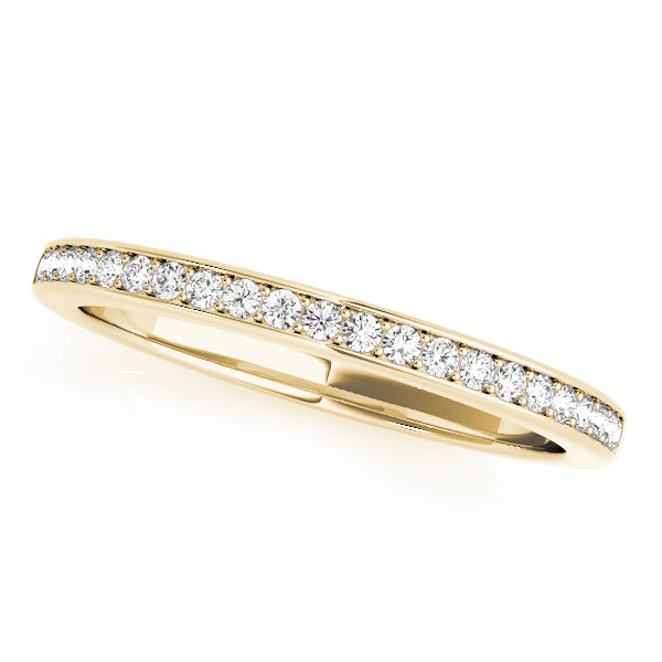 Prong Set Half Eternity Ring in Gold & Platinum